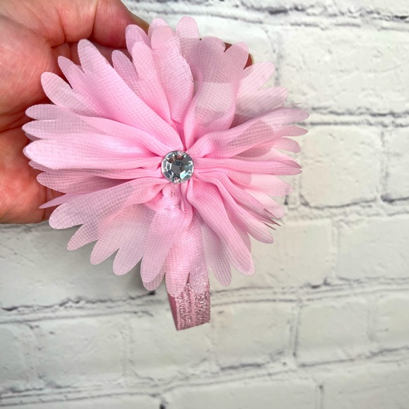 Handmade small tulle, pink skirt w/ elastic waist & 2 headbands. *MARKED DOWN!! - Picture 4 of 9